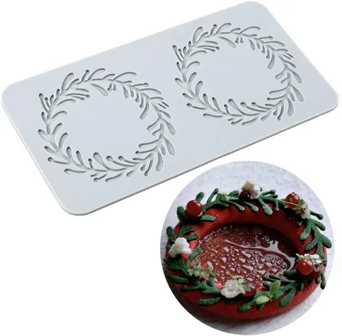 Miniatura 13 de TUKE Moldes de encaje para decoración de pasteles, moldes de silicona de hojas 3D para hornear moldes de gomitas, moldes de fondant de arcilla