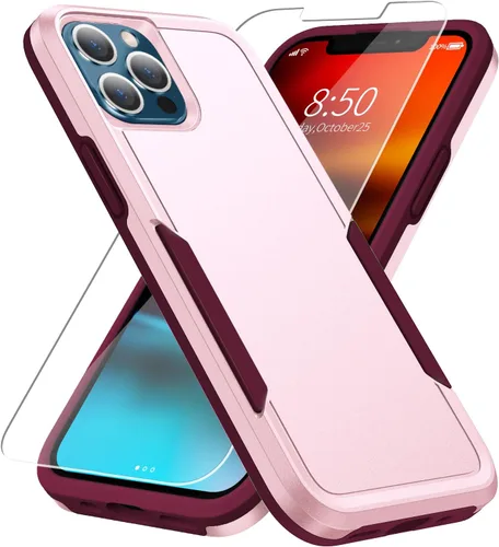 Miniatura 11 de Funda para iPhone 12 Pro Max, con protector de pantalla, [probada contra caídas de grado militar], resistente, resistente, a prueba de golpes