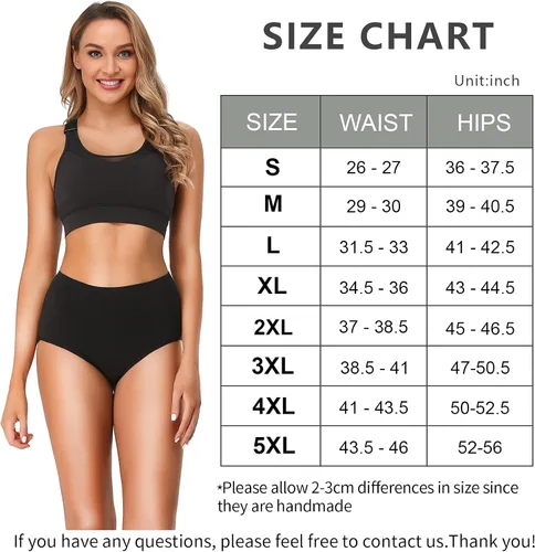Miniatura 6 de OLIKEME Ropa interior de algodón de cintura alta, pantalones de cobertura completa, suaves y elásticos para mujer, paquete múltiple