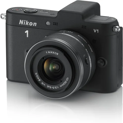 Miniatura 2 de Nikon 1 V1 10.1 MP HD Sistema de cámara digital con 0.394-1.181 in VR 1 NIKKOR Lente (negro)