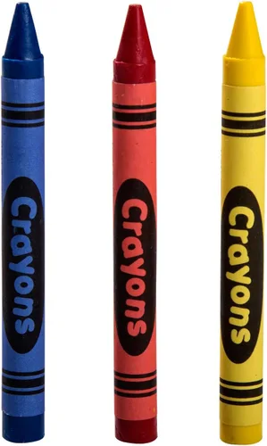 Miniatura 3 de AmerCare Royal - Crayones no tóxicos para niños, paquete de 3 unidades, envueltos individualmente en violonchelo, colores surtidos para restaurantes