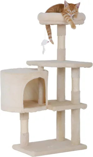 Miniatura 14 de PayLessHere Árbol para Gatos de 54 Pulgadas Torre para Gatos con Poste Rascador para Gatos, Soporte de Condominio para Gatos de Múltiples Niveles