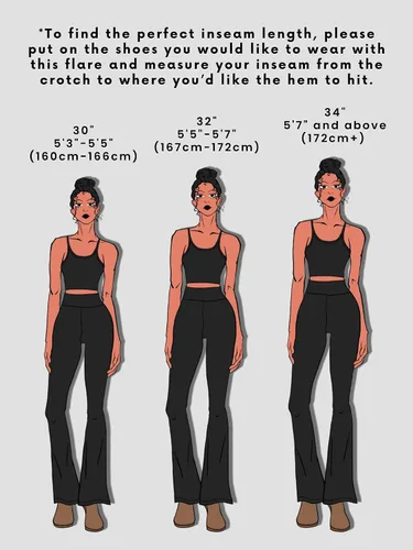 Miniatura 2 de Sunzel Leggings acampanados para mujer con control de abdomen, cintura cruzada y pierna ancha