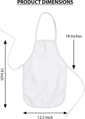 Miniatura 3 de BUMBLE CRAFTS Delantales de lona natural de algodón para actividades infantiles, paquete de 12 unidades, 12.5 x 19 pulgadas, tamaño: pequeño