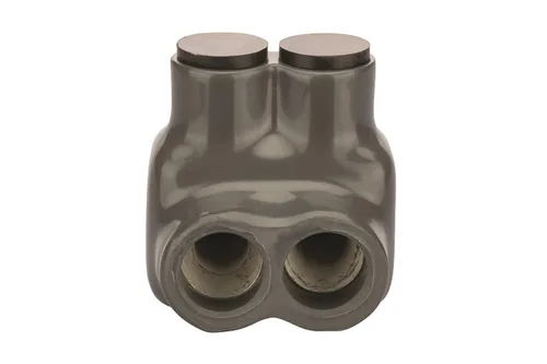 Miniatura 3 de Polaris - Conector aislado gris para conductor de cobre flexible de filamento fino, rango de cables 1-10 AWG y 2-10 AWG, 2 puertos, hexagonal