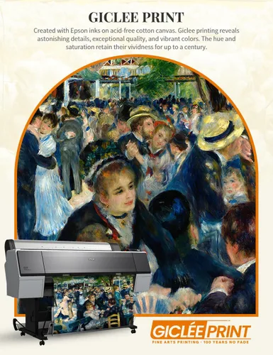 Miniatura 6 de DECORARTS - Bal du Moulin de la Galette, Reproducción de Arte de Pierre Auguste Renoir. Impresiones sobre lienzo en giclée para decoración de pared