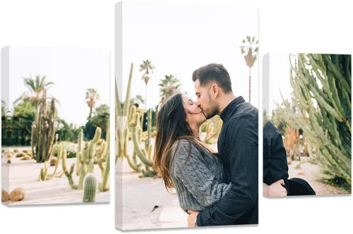 Miniatura 25 de ZXHYWYM Impresiones personalizadas con tus fotos, imágenes personalizadas de 3 piezas para retratos familiares, mascotas, imágenes personalizadas 3