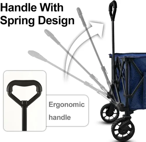 Miniatura 4 de Whitsunday Carro Utilitario Plegable y Colapsable, 400 Libras de Servicio Pesado para Exteriores Parque Playa con Mesa y Bolsillo Lateral para Verde