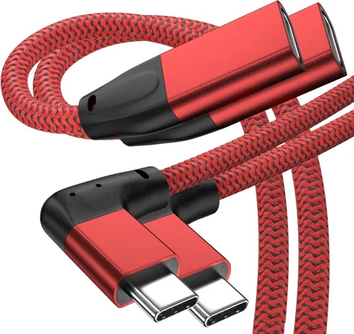 Miniatura 18 de UseBean Cable de extensión USB C en ángulo recto de 0.6 pies, 90 grados USB-C 3.2 Gen 2 20Gbps macho a hembra tipo C 4K cable extensor de video