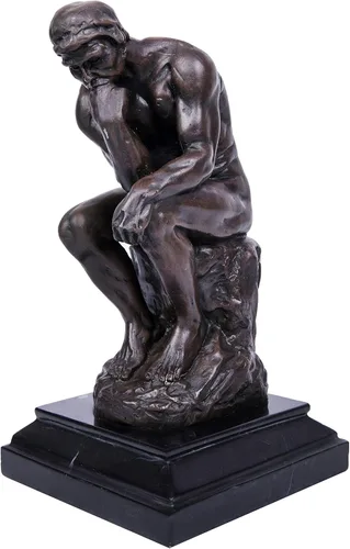 Miniatura 11 de Rodin The Thinker Statue TPE-185 - Estatuas de bronce para decoración del hogar, 5 piezas