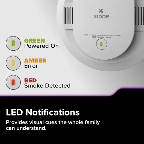Miniatura 12 de Kidde Detector inteligente de humo y monóxido de carbono habilitado por la aplicación Kidde con cableado, respaldo de batería AA, alertas de voz