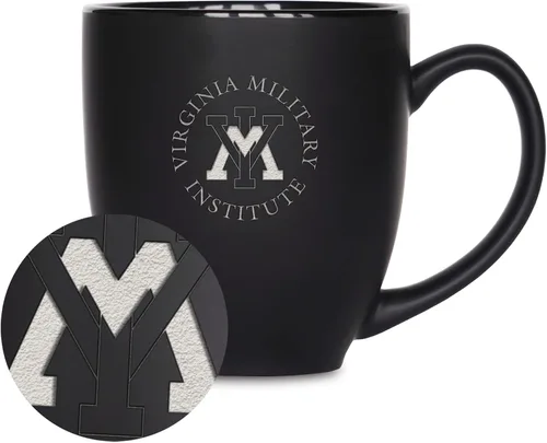 Miniatura 26 de Rico Industries - Taza de cerámica mate negra con grabado láser estándar de 15oz para NCAA (escuelas T & U) - Para bebidas calientes o frías