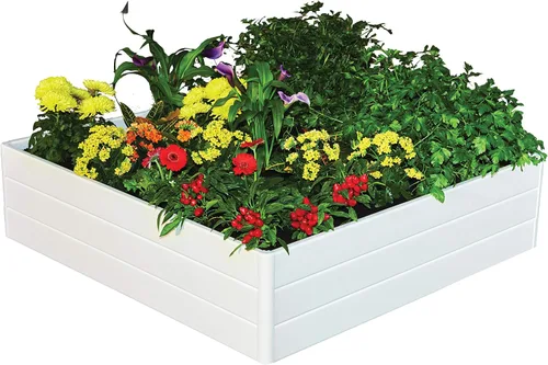 Miniatura 7 de NuVue Products 26005 - Cama de jardín con terraza al aire libre para cultivar plantas y flores comestibles, caja elevada con panel de veta de madera