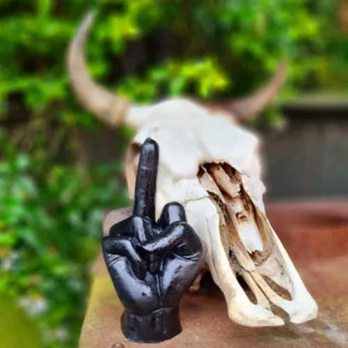 Miniatura 4 de Molde de silicona en forma de mano 3D, molde de vela gestual de 3.7 pulgadas, molde de fundición de resina en forma de dedo medio para hacer velas