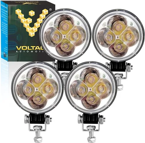 Miniatura 4 de Voltage Automotive - Foco LED redondo de 3 pulgadas para motocicletas todo terreno, 4x4, Jeep, SUV, ATV, tractor, barco, 6000 K