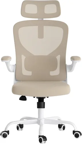 Miniatura 11 de Ergonomic Office Chair with Headrest and Adjustable Lumbar Support, Home Desk Computer Chair Featuring Flip-Up Armrests for Space Saving, Breathable