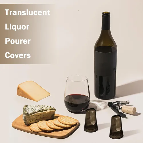Miniatura 3 de Chengu 36 fundas para botellas de licor, tapas de boquilla para botellas, dispensador universal de vertido, tapas de boquilla de goma de silicona
