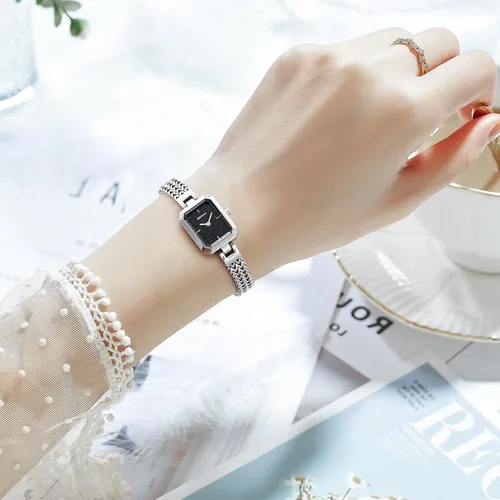 Miniatura 5 de BERNY Relojes para mujer, fácil de cambiar el tamaño, reloj de pulsera para mujer, de acero inoxidable, de lujo, a la moda, pequeño, cuadrado