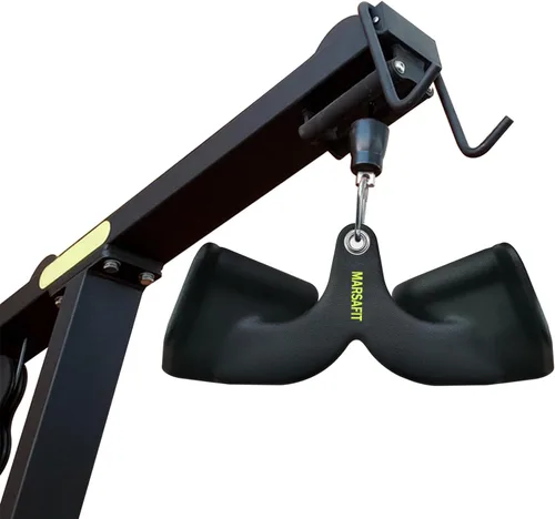Miniatura 8 de MARSAFIT Gimnasio en casa, fitness, remo, barra en T, polea en V, accesorio para máquina de cable, barra de bíceps Curl Tricep LAT Pulldown Bar Back