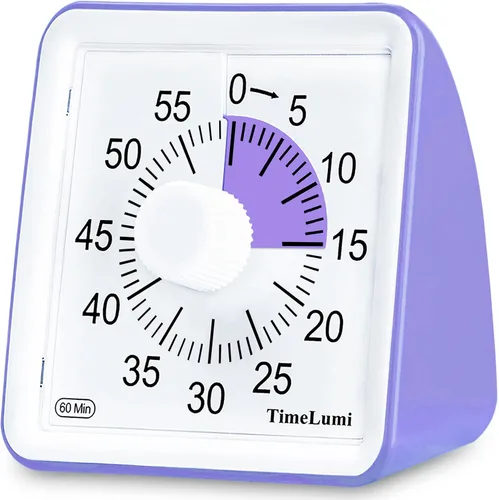 Miniatura 8 de Temporizador visual de 60 minutos para niños, herramienta de gestión del tiempo, temporizador de estudio para el aula, temporizador silencioso