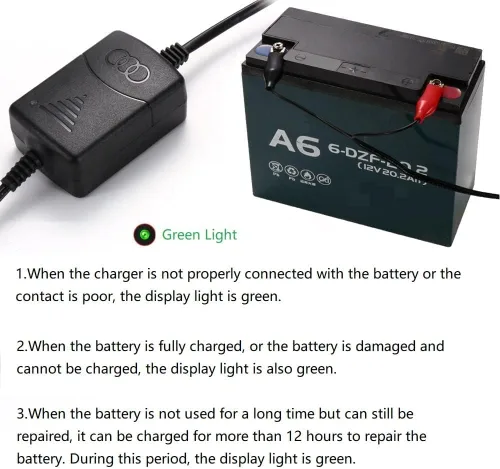Miniatura 4 de Cargador de batería de plomo ácido sellado de 12V, 100V-240V AC 50/60 Hz a 12V DC 1300mA SLA cargador de batería, con protección contra