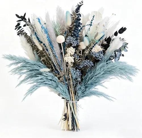 Miniatura 9 de Ramo de hierba de pampa seca natural, arreglos florales champán, ramo de decoración del hogar bohemio, decoración de hierba de pampa esponjosa, Ramo