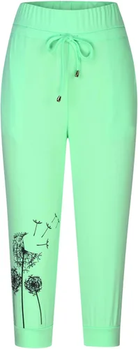 Miniatura 27 de Pantalones capri para mujer, estampado de diente de león, pantalones capri con cordón de cintura alta, elásticos, pantalones cortos de verano