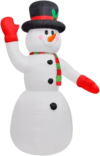 Miniatura 6 de Decoración inflable de Papá Noel inflable de 8 pies para patio, decoración de Papá Noel inflable, luces LED integradas para jardín, patio, césped