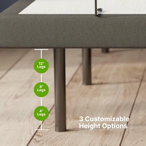Miniatura 7 de GhostBed Base de cama ajustable y base de alimentación con control remoto inalámbrico, ajustes de gravedad cero y masaje, puertos USB, tamaño King