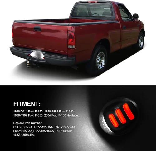 Miniatura 4 de litzland Luz LED para matrícula, carcasa de luz compatible con Ford F-150 1990-2014 F-250 F-350 1990-1999 Heritage 2004 camioneta pickup, paquete
