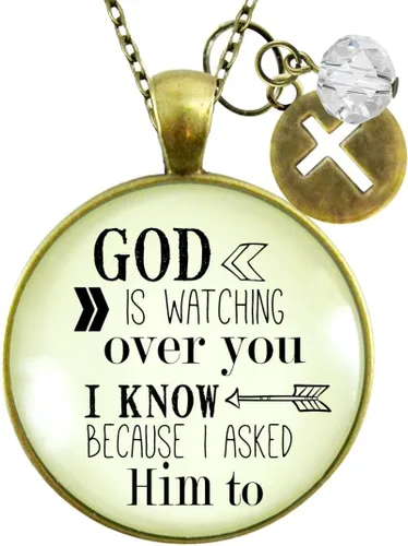 Miniatura 25 de Gutsy Goodness Faith He Cares - Collares hechos a mano con mensaje para mujer cristiana