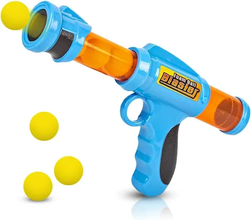 ArtCreativity Lanzador de bolas de espuma con 6 bolas, juguete de disparo de acción para niños, diversión de verano al aire libre, juguete de