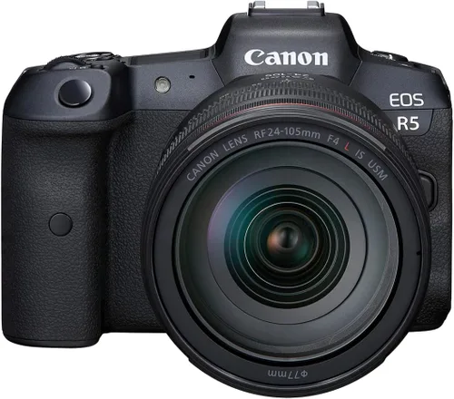 Kit de cámara sin espejo Canon EOS R5 RF24-105mm F4 L is USM, cámara híbrida de fotograma completo, video 8K, sensor CMOS de 45 megapíxeles,