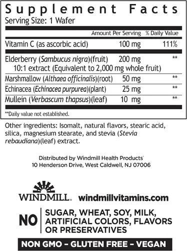 Miniatura 2 de Windmill Cápsulas de saúco con vitamina C y equinácea 60 Ea