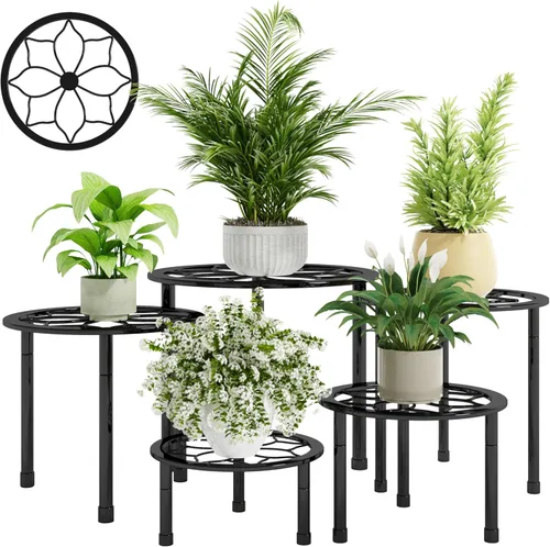 Soporte de Metal para Plantas Interior Exterior, Soportes para Plantas de Interior para Patio a Prueba de Óxido, Soportes Resistentes para Macetas