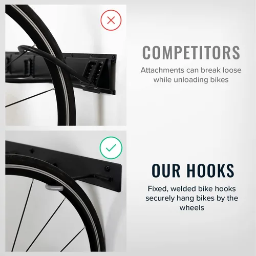 Miniatura 5 de StoreYourBoard Estante de almacenamiento para bicicletas, 4 portabicicletas para garaje, de acero sólido extra resistente, BLAT - Almacenamiento