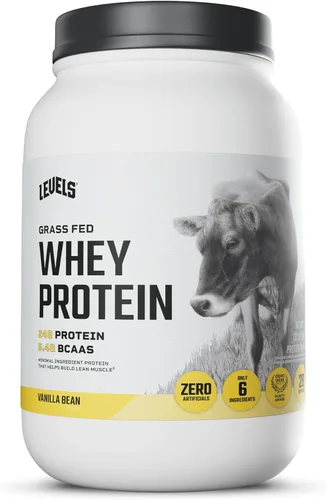 Miniatura 19 de Levels - Polvo de proteína de suero alimentado con pasto, sin artificiales, 24G de proteína, chocolate puro, 5 libras