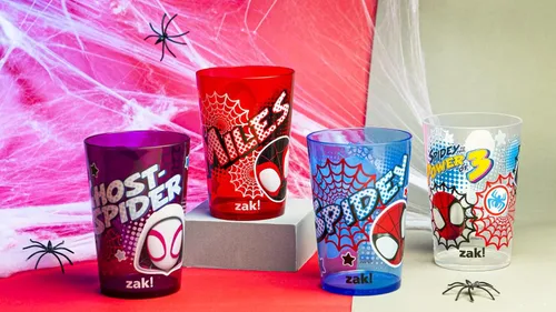 Miniatura 11 de Zak Designs Marvel Spider-Man - Juego de vasos anidables para el hogar, vasos de plástico sin BPA de 14.5 onzas, paquete de 4