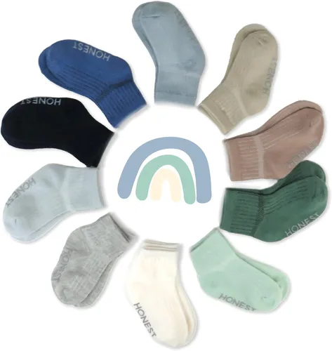 Miniatura 3 de HonestBaby Paquete múltiple de calcetines acogedores hechos de forma sostenible para bebés, niños pequeños, niños, niñas, unisex, hombres y mujeres