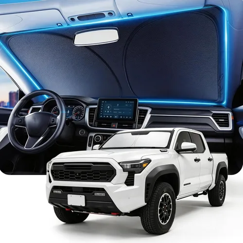 Miniatura 15 de DMJN Parasol para parabrisas delantero para Tesla nuevo modelo Y, Y y 3 (2017-2027), [revestimientos de cristal de hielo nano] UPF50+ bloqueo