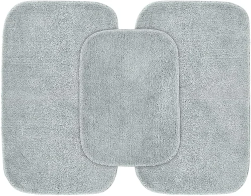 Miniatura 137 de Garland Rug 2 alfombras de baño tradicionales de nailon lavables color morado (17 x 24 pulgadas, 21 x 34 pulgadas), suaves, absorbentes y elegantes