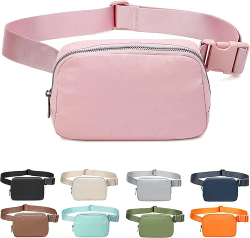 Miniatura 14 de Riñonera Bolsa de Cintura Bolso Cruzado Bolsa de Cadera para Correr Senderismo Viajes Entrenamiento Correa Ajustable para Mujeres, Gris oscuro