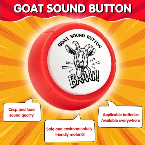Miniatura 4 de Botón de sonido de cabra gritando para diversión de escritorio, botón de broma con sonido de cabra, perfecto para oficina, hogar, regalo de broma
