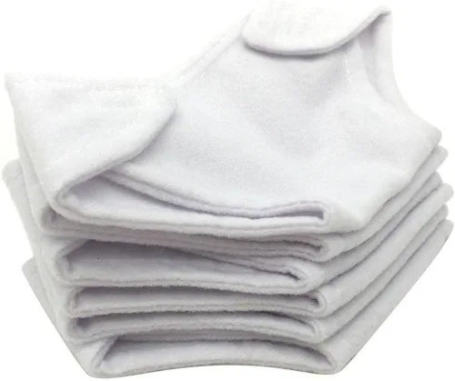 Miniatura 2 de Paquete de 6 pañales de muñeca de juguete, elige color (blanco)