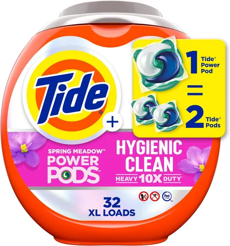Miniatura 14 de Tide Hygienic Clean Heavy 10x Duty Power PODS - Paquete de detergente para ropa, original, 25 unidades, para suciedad visible e invisible