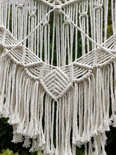Miniatura 9 de kiido Gran macramé para colgar en la pared, decoración bohemia de boda para cenador/arco, cortina de puerta, telón de fondo de fotos, decoración
