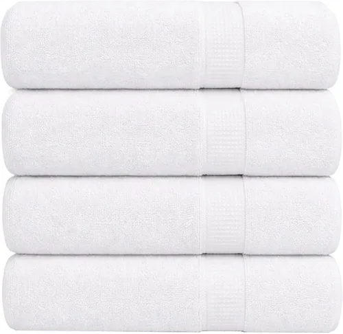 Miniatura 49 de GOLD TEXTILES Toalla 100% algodón, paquete de 12, 13 x 13 pulgadas, color blanco, ultra suave, altamente absorbente, de larga duración y de secado