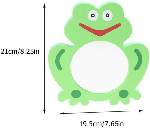 Miniatura 4 de Juego de 2 piezas de juguete de baño de espejo en forma de rana interactivo para bebés, juguetes de ducha para niños, juguete de bañera de ducha