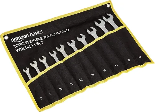 Miniatura 4 de Amazon Basics Juego de llaves de trinquete de engranajes flexibles, 10 piezas