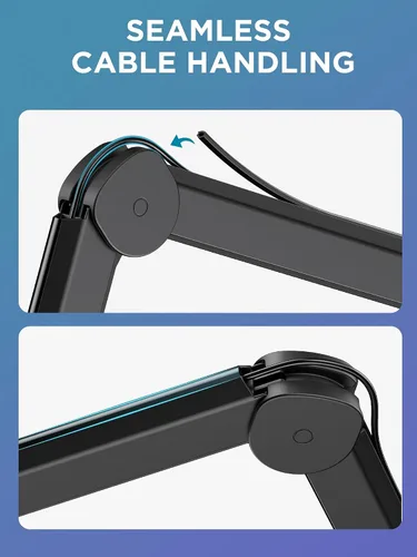 Miniatura 2 de InnoGear Brazo de Micrófono con Boom, Soporte de Micrófono con Canales de Gestión de Cables y Elevador de Altura para Blue Yeti FIFINE AM8 K669B
